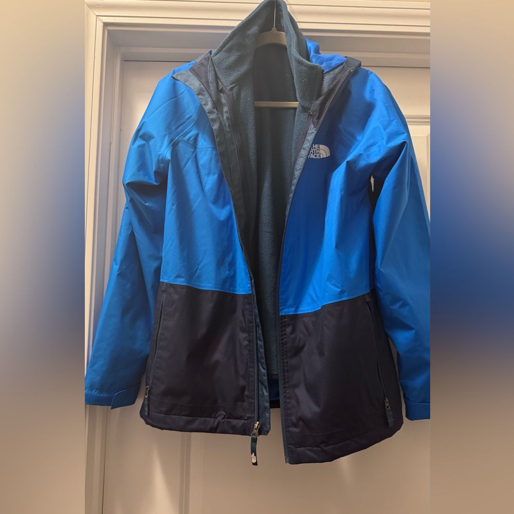 The North Face Blue and Tan Jacket